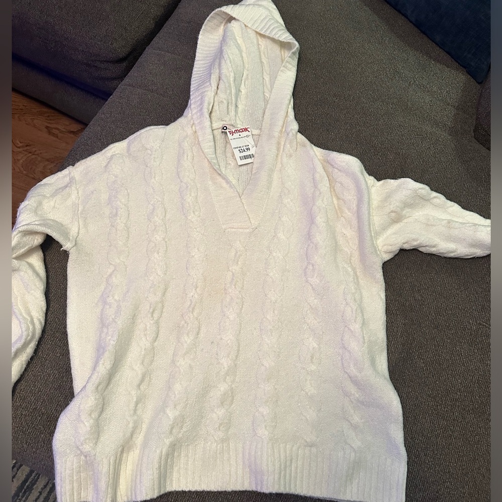 Never Worn sweater with hood